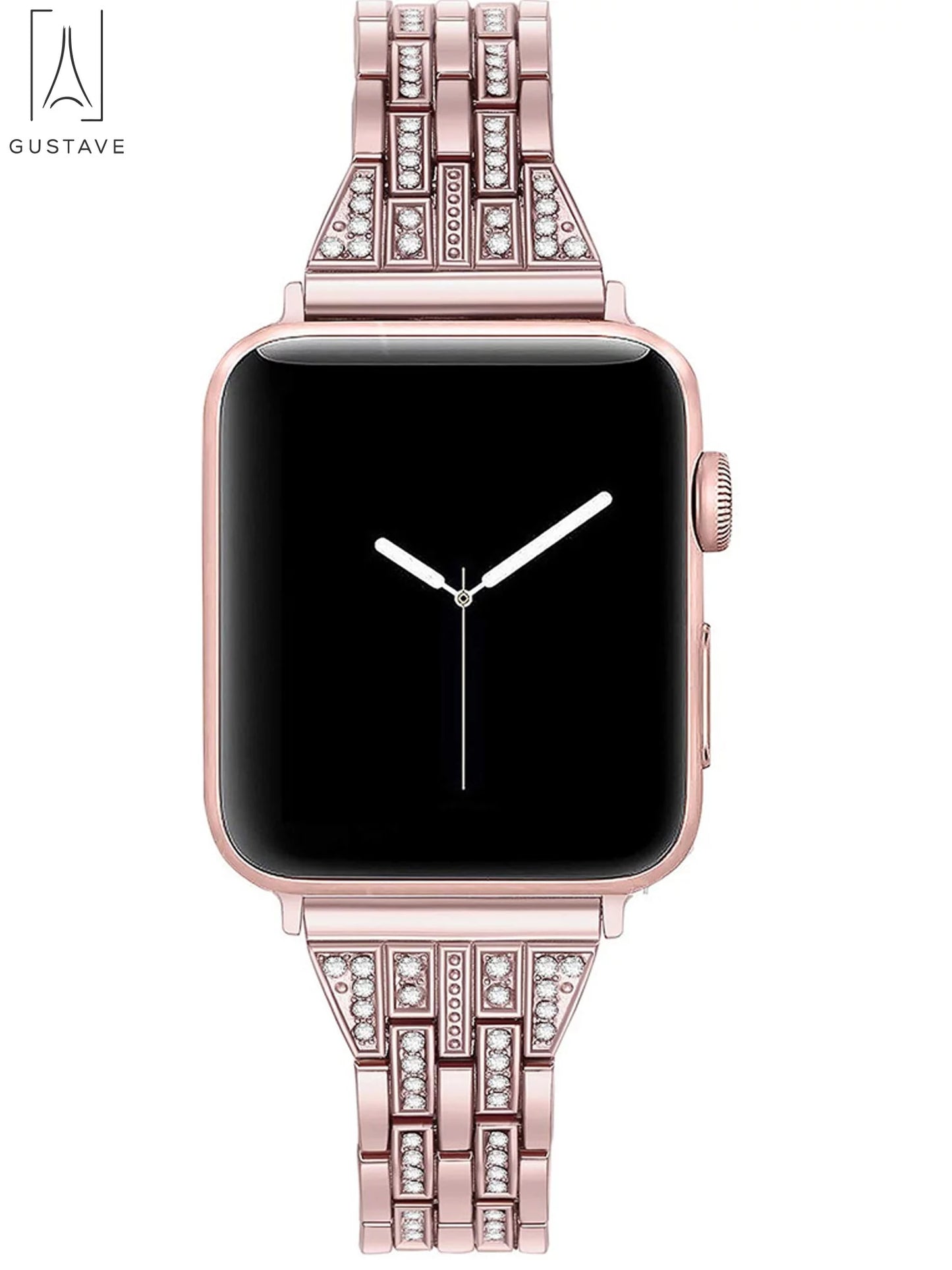 Metal Apple Watch Band 38Mm 40Mm 42Mm 44Mm Compatible with Iwatach Series Ultra SE 8 7 6 5 4 3 2 1 Elegant Bracelet Wristband Strap with Diamond Rhinestone for Women "Black"